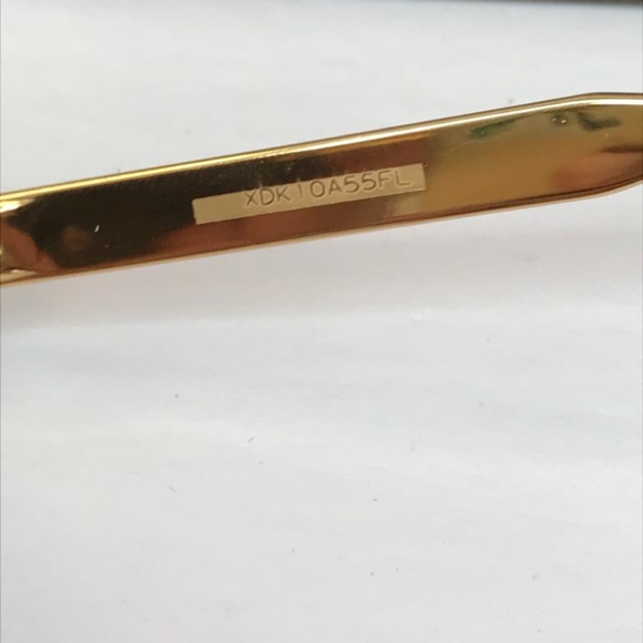 💯 - Original New FF 0440 FENDI Rectangle-frame gold-tone mirrored sunglasses - Picture 16 of 17